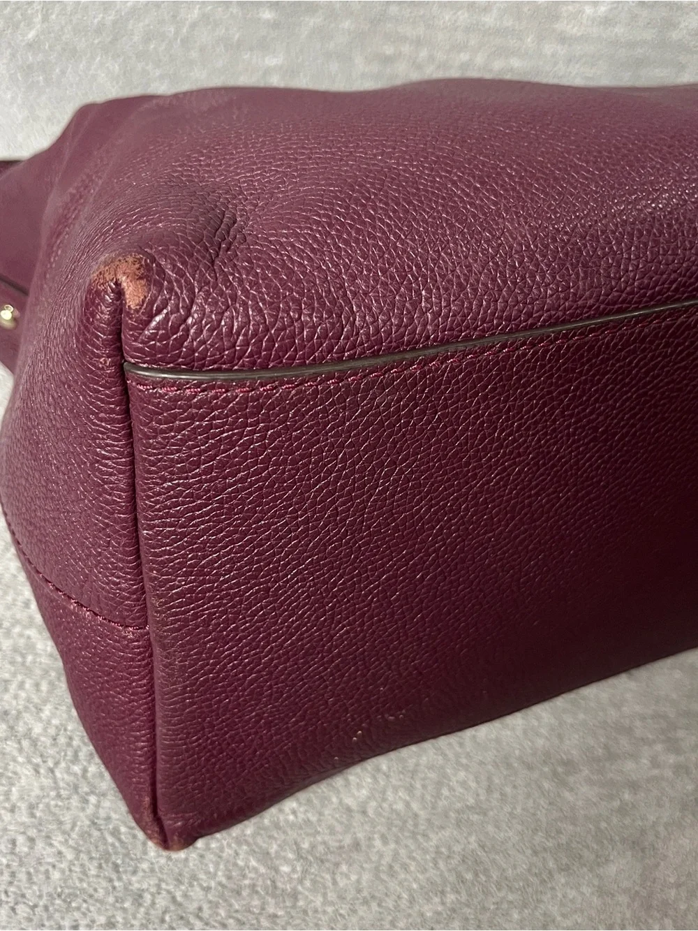 kate spade Deep Plum larchmont Riley satchel Leather Shoulder Bag